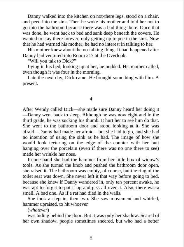 Picture of Doctor Sleep by Stephen King ( Premium Paper and Matte Cover ) Novel