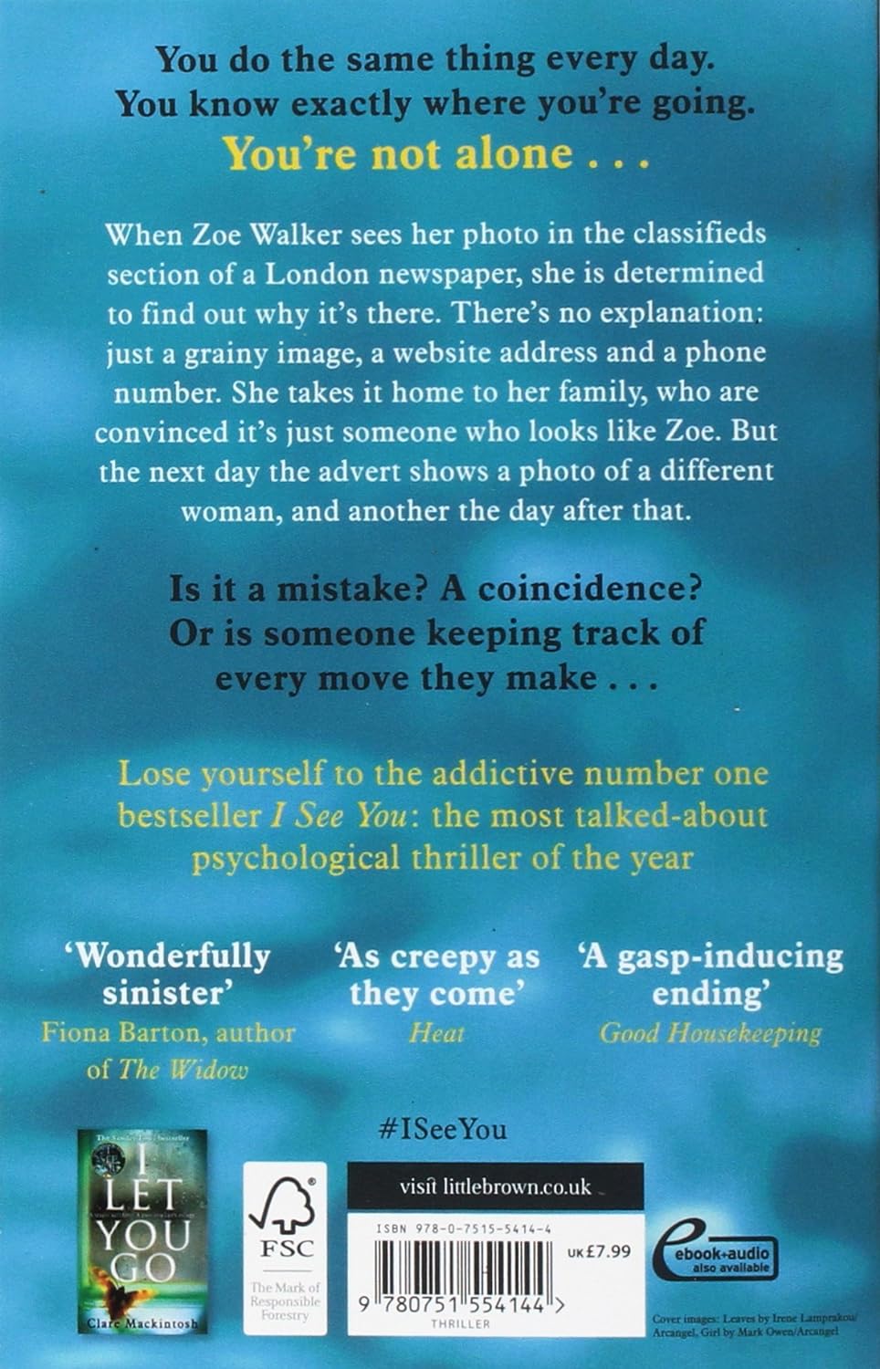 Picture of I See You by Clare Mackintosh ( Premium Paper and Matte Cover ) Novel