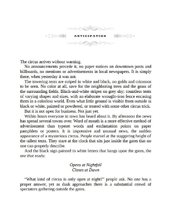 Picture of The Night Circus Book by Erin Morgenstern ( Premium Paper and Matte Cover ) Novel