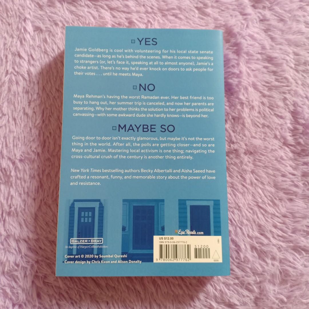 Picture of Yes No Maybe So by Becky Albertalli ( Premium Paper and Matte Cover ) Novel