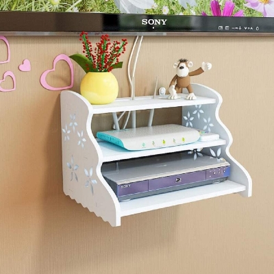 Picture of 3 Layers WiFi Router Stand Storage Wall Floating Shelves (3 layer)