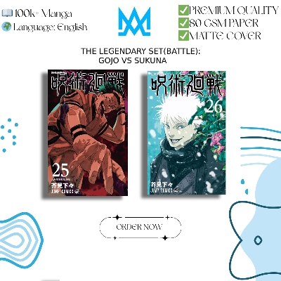 Picture of Jujutsu Kaisen (GOJO VS SUKUNA FIGHT) Volume 25,26 | Premium Quality Paperback Manga | MANGA Book gardan