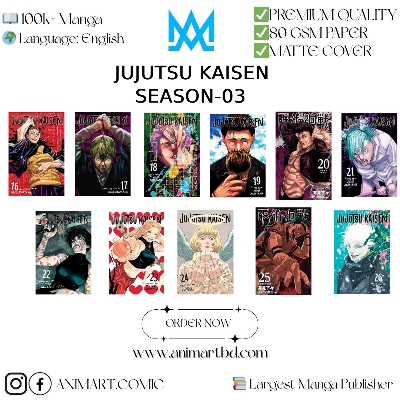 Picture of Jujutsu Kaisen SEASON-03 Volume (16-26) | Premium Quality Paperback Manga | MANGA Book gardan