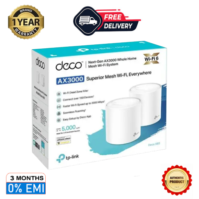 Picture of tp-link deco x60 ax3000 whole home mesh wi-fi 6 system (2 pack)