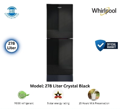 Picture of WHIRLPOOL 278 Liter Refrigerator FreshMagic Pro Crystal Black