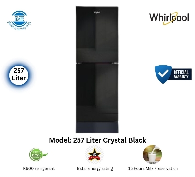 Picture of WHIRLPOOL 257 Liter Refrigerator FreshMagic Pro Crystal Black