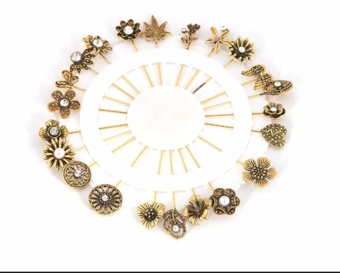 Picture of 6 Pieces Metal Hijab Pin for Women - Golden