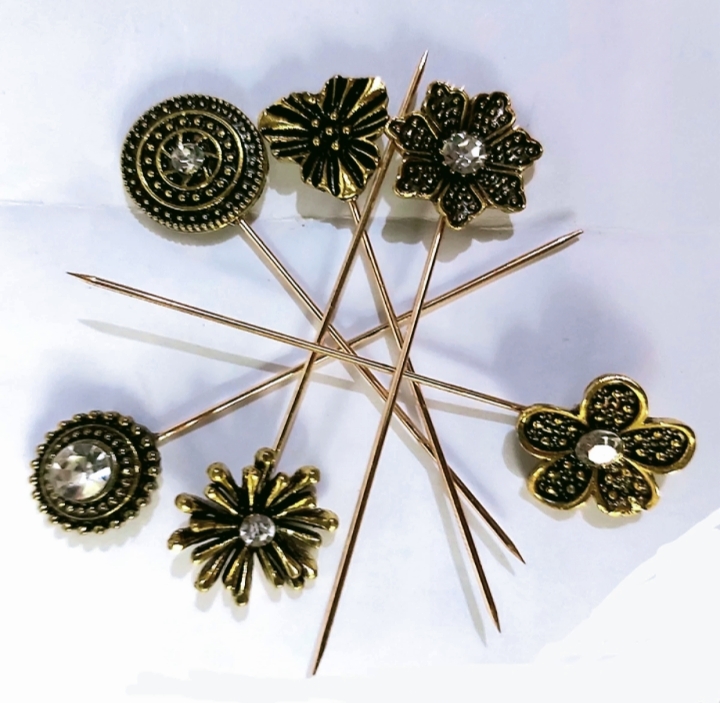 Picture of 8 Pieces Metal Hijab Pin for Women - Golden