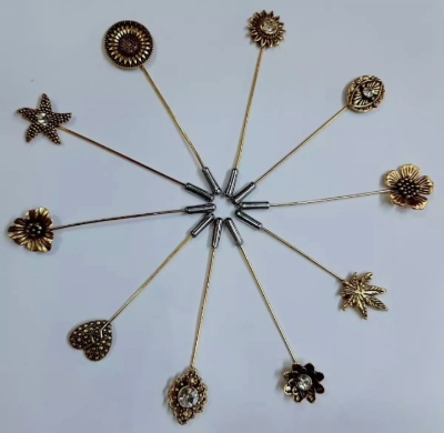 Picture of 8 Pieces Metal Hijab Pin for Women - Golden