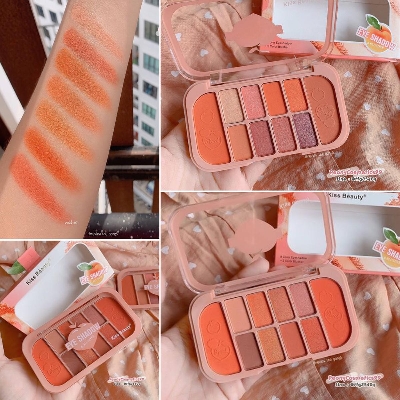 Picture of Peach and Orange Color Eyeshadow & Blusher Palette 10 color