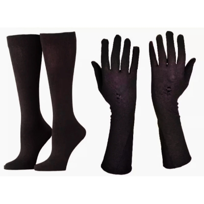 Picture of Womens hand and legs gloves muslim womens gloves for protection