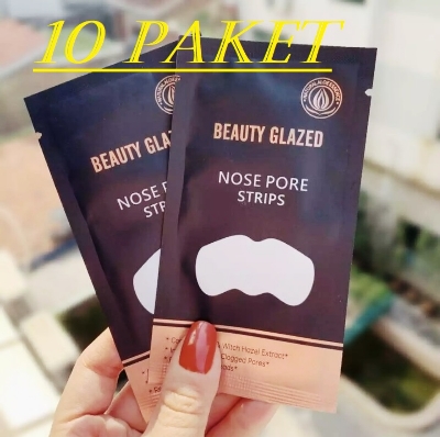 Picture of Beauty Glazed Nose Pore Strips Blackhead Acne Nose Patch To Remove Skin Care Beauty Nose Pore Strips -10 peace