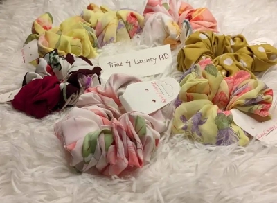 Picture of 10 Piece Silk Print Scienties For Girls