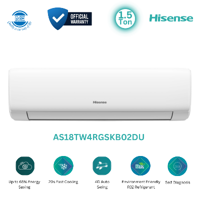 Picture of HISENSE 1.5 Ton Split Inverter AC With Self Clean | AS18TW4RGSKB02DU