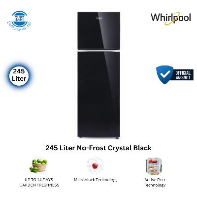 Picture of WHIRLPOOL 245 Liter No-Frost Inverter Refrigerator NeoFresh Crystal Black