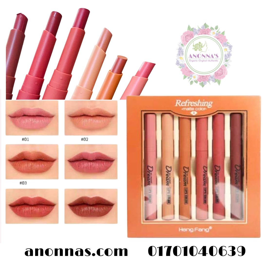 Picture of HengFang Dream Color  Matte Lipstick 6 Pcs Set