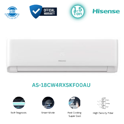 Picture of HISENSE 1.5 Ton Smart Comfort Non-Inverter AC | AS-18CW4RXSKF00AU