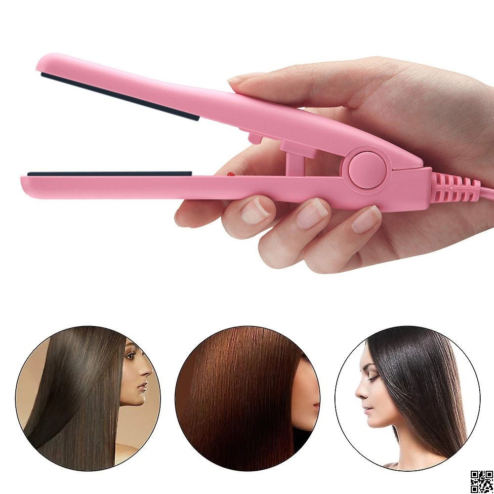 Picture of Mini Hair Straightener, Travel Mini Hair Flat Iron, Ceramic Plate Hair Straightener