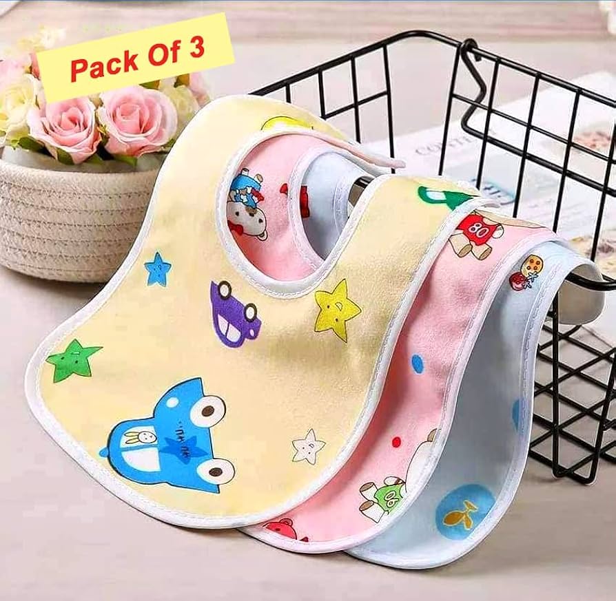 Picture of ProtecSure Fastdry Bibs | Baby bibs for 6 to 12 months | Bibs for new born baby 0 to 6 months | Waterproof Spill Resistant Bibs | Soft cotton bib | Infant Apron 6 pcs