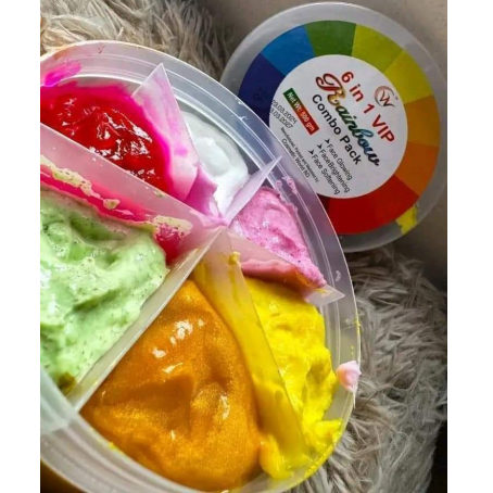 Picture of 6 in 1 Vip Rainbow Combo Face Pack - 500 gm