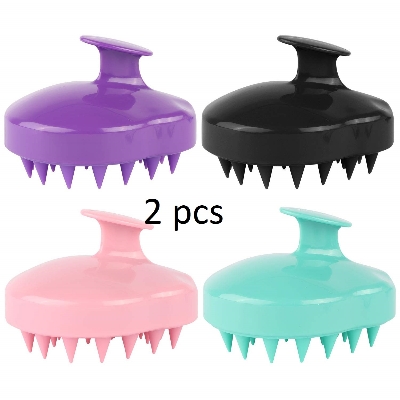Picture of 2 pcs High-quality Silicone Shampoo Brush / Hair Scalp Massage Brush Silicone Hair Care