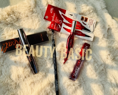 Picture of Makeup combo Eye set 4 in 1 (MASKARA /EYELINER/KAJAL/HUDA MATTE LIPSTICK)