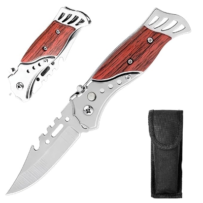 Picture of 7 inch Stylish Sinbad kitchen knife, Stainless Steel Wooden Handle Kitchen Knife