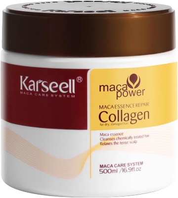 Picture of Karseell Collagen Hair Treatment Deep Repair Conditioning Argan Oil Collagen Hair Mask Essence for Dry Damaged Hair All Hair Types  500ml