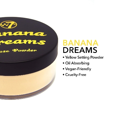 Picture of W7 Banana Dreams Loose Setting Powder - Weightless Yellow Blurring Powder For All Skin Tones