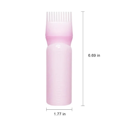 Picture of 160ml Multicolor Plastic Hair Dye Refillable Bottle Applicator Oil Comb Dispensing Salon Hair Coloring Hairdressing Styling Tool_D Shop