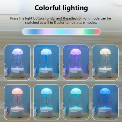Picture of New RGB Color Dynamics Bluetooth Speakers Jellyfish Lava Lamp Portable Stereo Sound Box With Night Light Desktop Audio Player_ D Shop
