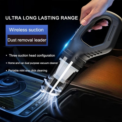 Picture of 12W Car Cordless Vacuum Cleaner Wet Dry Vacuum Cleaner Powerful Suction Mini Vacuum Cleaner USB Rechargeable for Vehicle/Home_D Shop