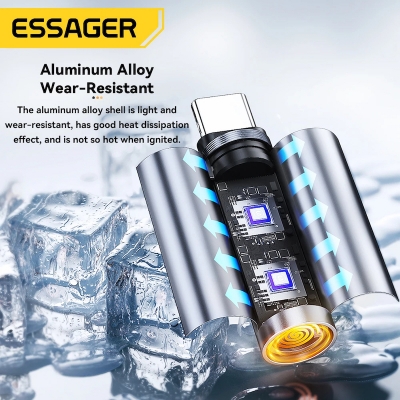 Picture of Essager Type C Mini Lighter Tungsten Wire Blow-to-Ignite Safety for Air Travel No Flame Auto Shut-Off OTG-Compatible with Phones_D Shop