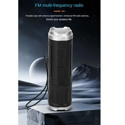 Picture of Portable Bluetooth Speaker With Zoomable Flashlight - 4 Dimming Modes FM Radio Long Lasting Life_D Shop