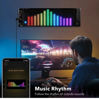 Picture of LED Matrix Pixel Panel Flexible RGB Pattern Graffiti Scrolling Text Animation Display Car Shop Reminder Light Bluetooth APP USB_ D Shop