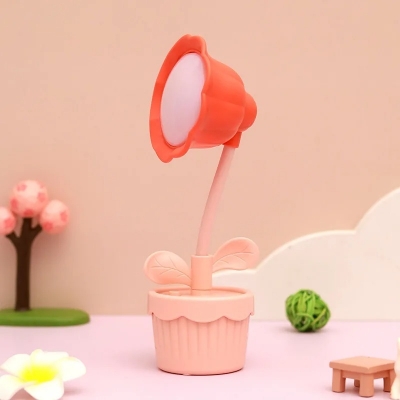 Picture of Cute Flower Shape Night Light LED Table Lamp USB Charging Desktop Accessories Students Study Reading Light Children's Gifts_D Shop