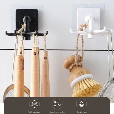 Picture of Kitchen Hook Multi-Purpose Hooks 360 Degrees Rotated Rotatable Rack For Organizer And Storage Spoon Hanger For Kitchen Gadgets_D Shop