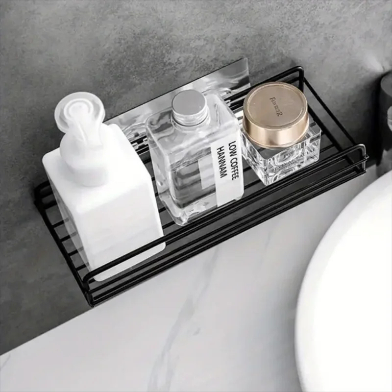 Picture of Punch-Free Bathroom Rack Wall-Mounted Storage For Bathroom Shampoo Cosmetic Seasoning Storage Rack Bathroom Kitchen Accessories_D Shop