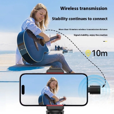 Picture of Ulanzi WM-10 Microphone Wireless Mini Noise Reduction Bluetooth Lavalier Microphone For Smartphone Ecording Interviews Videos_ D Shop