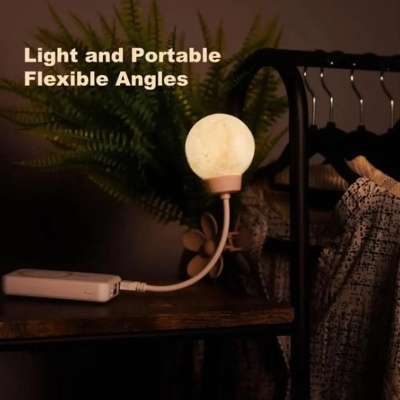 Picture of New Voice Control Smart Moon Lamp 3 Lighting Modes Can Be Timed USB Energy-Saving Lamp Rotatable Plug-In Bedside Lamp-D shop