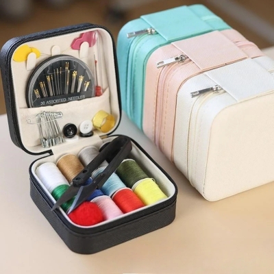 Picture of 17Pcs Set Portable Household Multifunctional Needle and Thread Sewing Box for Home Fabric Damage Repair DIY Hand Sewing Tool Kit_D Shop