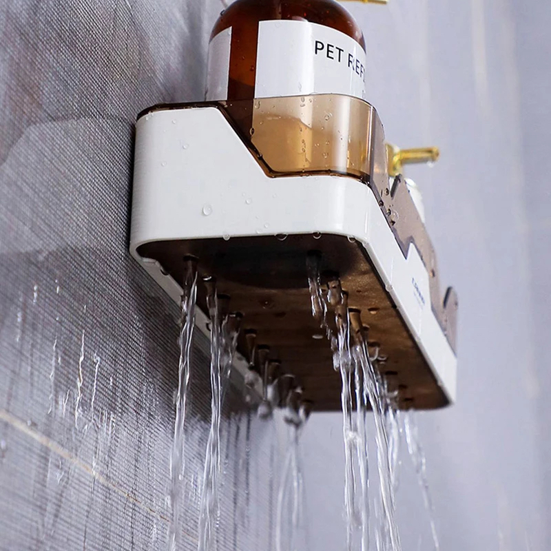 Picture of ​Bathroom Shelf Organizer Wall Mount Plastics Toiletries Holder No Drill Shower Storage Rack Corner Shelves Bathroom Accessories_D Shop