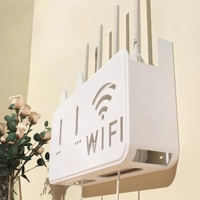 Picture of Wall Mounted Storage Box, Wireless WiFi TV Set-top Box, Router Shelf, No Drilling Design, Can Hold Various Small Items At Home_D Shop