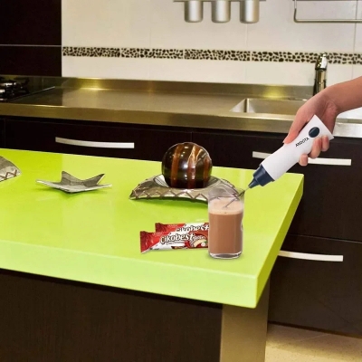 Picture of Electric Milk Foamer Blender Wireless Coffee Whisk Mixer Handheld Egg Beater Cappuccino Frother Mixer USB Portable Kitchen Tools_D Shop