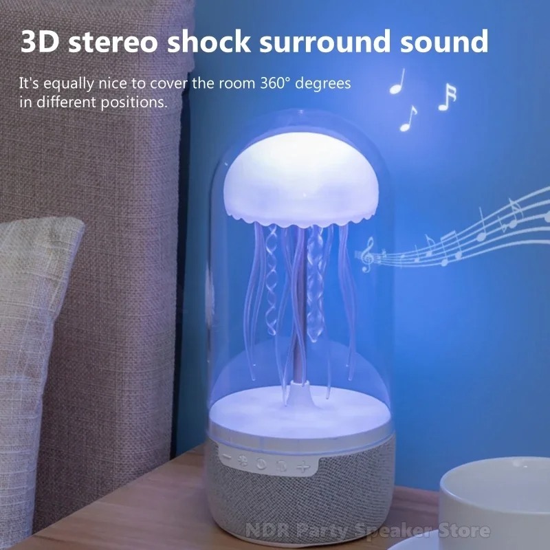 Picture of New RGB Color Dynamics Bluetooth Speakers Jellyfish Lava Lamp Portable Stereo Sound Box With Night Light Desktop Audio Player_ D Shop