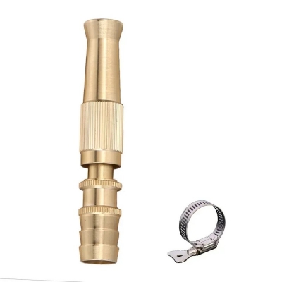 Picture of Copper Nipple Direct Water Spray Gun Head Spray Nozzle Car Wash Water Quick Connector Home Garden Hose Adjustable Gun_ D Shop