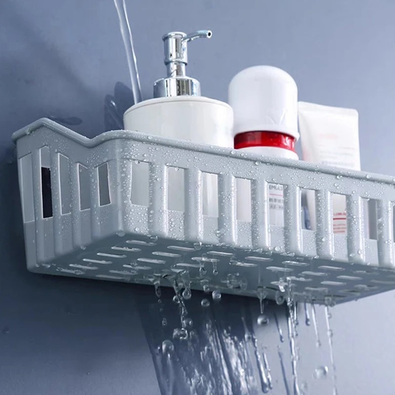 Picture of Organizzatore Per Bagno In Plastica Portaoggetti Foro Per Wc Gratuito Shampoo Sapone Supporto Cosmetico Mensole Doccia A Parete_ D Shop