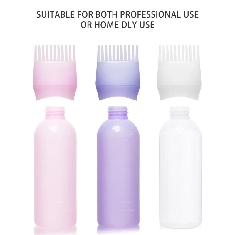 Picture of 160ml Multicolor Plastic Hair Dye Refillable Bottle Applicator Oil Comb Dispensing Salon Hair Coloring Hairdressing Styling Tool_D Shop