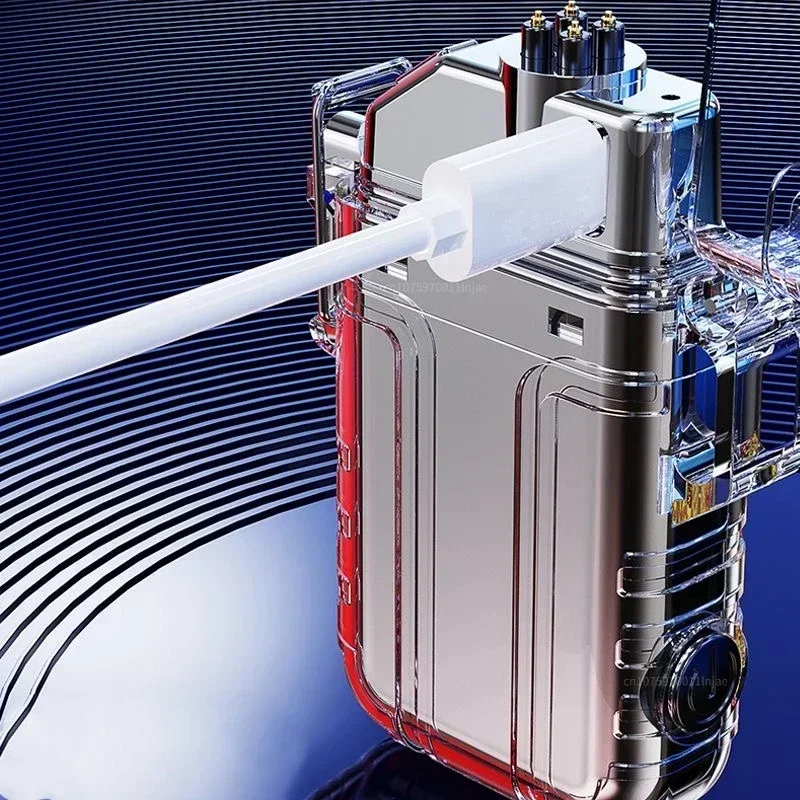 Picture of Waterproof and Windproof Double Arc Lighter Flashlight USB Rechargeable Lighter Outdoor Camping Lighting Tool Men's Gift_D Shop