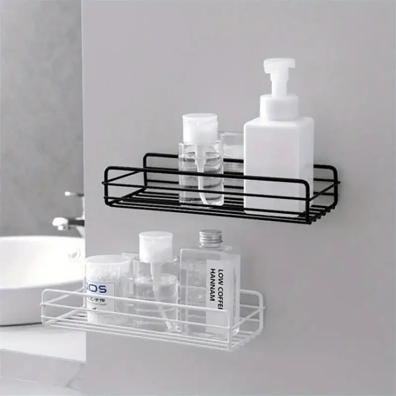 Picture of Punch-Free Bathroom Rack Wall-Mounted Storage For Bathroom Shampoo Cosmetic Seasoning Storage Rack Bathroom Kitchen Accessories_D Shop